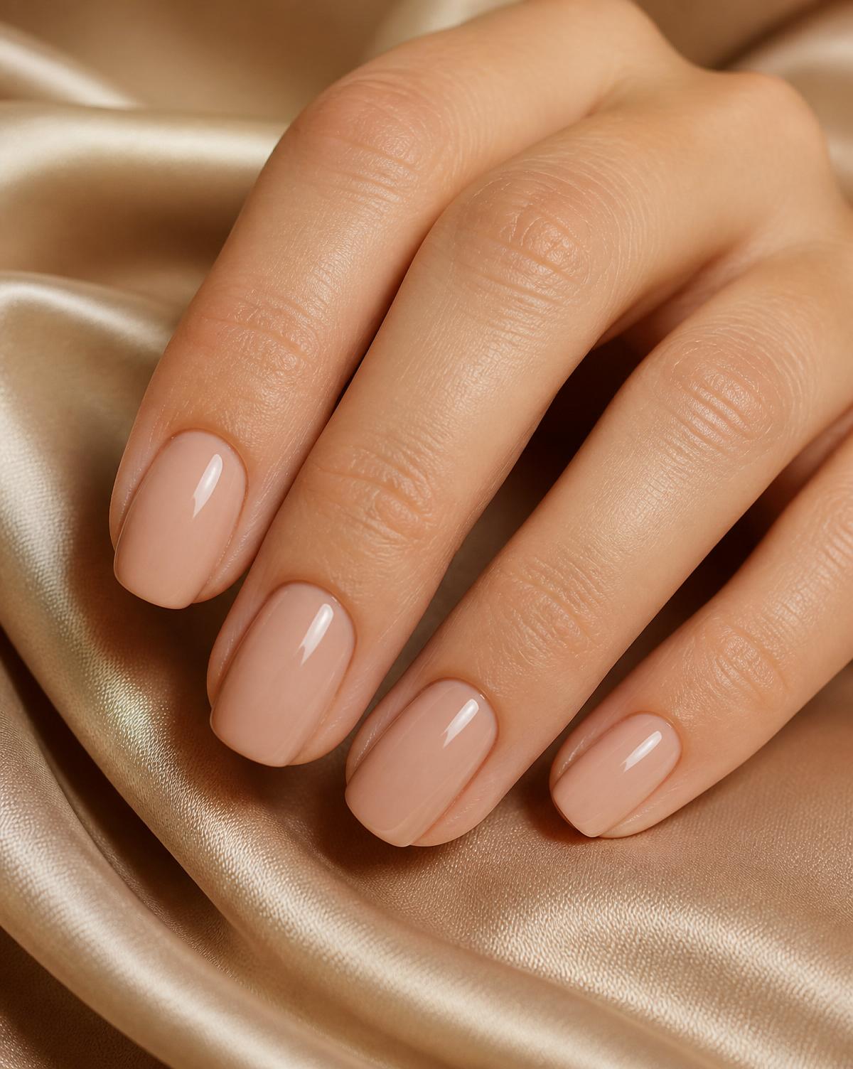 Manicured neutral nails