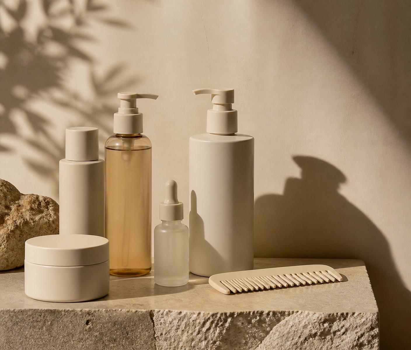 Salon products still life